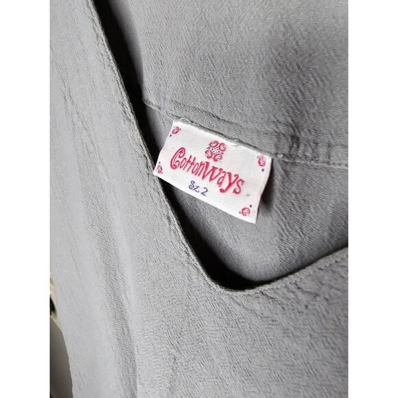 Cotton Ways Grey Sleeveless Dress ladies size 2 / Large/ Xlarge - Picture 8 of 10